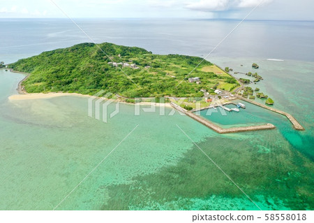 Aerial view of Okinawa island with drone Miyakojima Irabu Ohashi Irabujima Aerial view of Okinawa island with drone Miyakojima Irabu Ohashi Irabujima 58558018