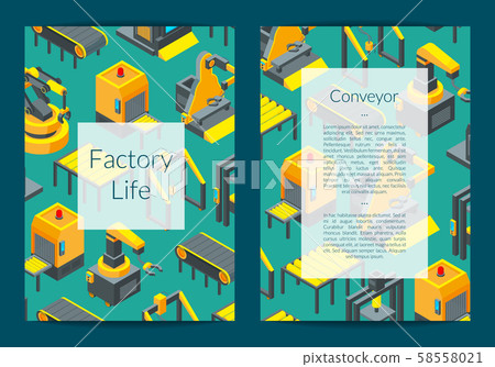 Vector isometric conveyor elements card 58558021