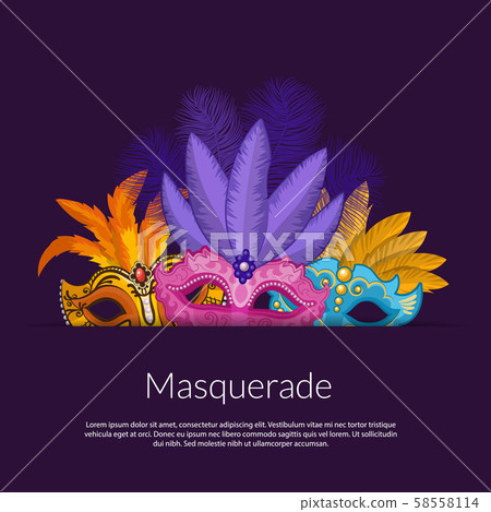 Vector carnival masks illustration 58558114