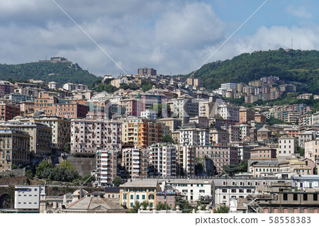 Genoa landscape in Italy 58558383