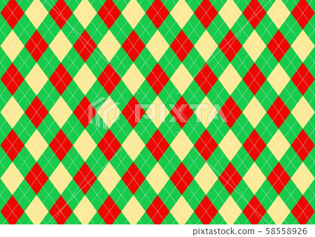 Argyle diamond pattern background in Christmas colors . wrapping paper in illustration format . 58558926