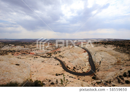 荒野彎曲路（水平） 58559650