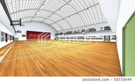 Gymnasium basketball game illustration 11 Gymnasium basketball game illustration 11 58559844