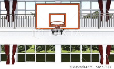 Gymnasium Basketball Game Illustration 12 Gymnasium Basketball Game Illustration 12 58559845