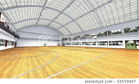 Gymnasium basketball game illustration 9 Gymnasium basketball game illustration 9 58559847