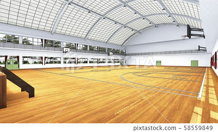 Gymnasium Basketball Game Illustration 7 Gymnasium Basketball Game Illustration 7 58559849