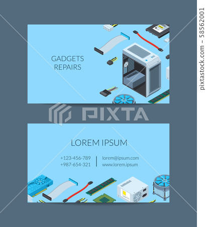 Vector isometric electronic devices business... - Stock Illustration ...