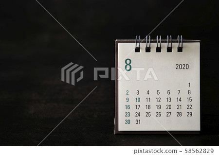 2020年8月的日曆 58562829