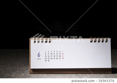 June Calendar Stock Photo