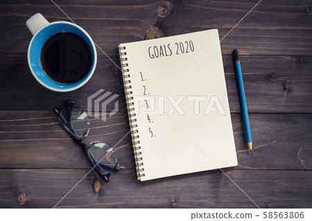 New Year goals, resolution or action plan 2020 58563806