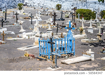 Headstones at a Pet Graveyard cementary in Tenerife for animals Headstones at a Pet Graveyard cementary in Tenerife for animals 58564347