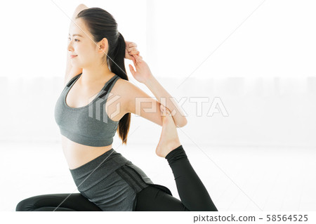 Yoga fitness sport gym woman exercise Yoga fitness sport gym woman exercise 58564525