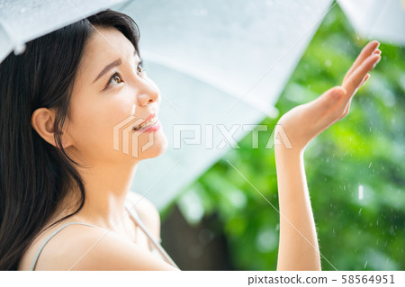 Woman lifestyle rainy day Woman lifestyle rainy day 58564951