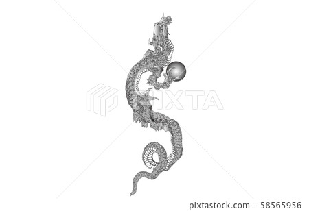 沒有攀登龍珠黑色和白色背景 58565956