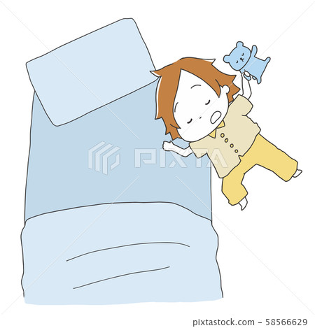 Sleepy girl with bad sleep Sleepy girl with bad sleep 58566629