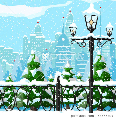 Christmas city winter landscape Christmas city winter landscape 58566705