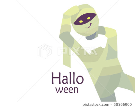 Colorful cute vector illustration isolated on a white background. Happy Halloween. Greeting card 58566900