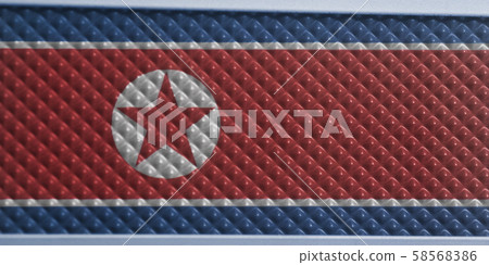 Flag of North Korea on On a Pimples Plastic 58568386
