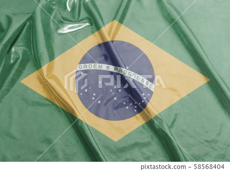 Waving National flag of Brazil Waving National flag of Brazil 58568404