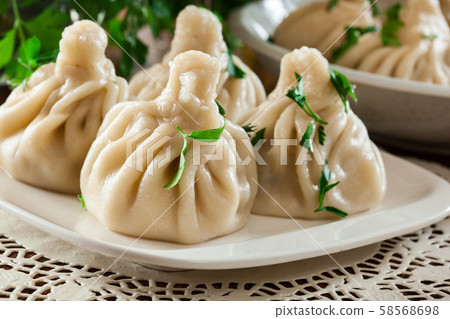 Georgian dumplings - Khinkali (Chinkali) with 58568698