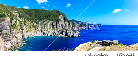 大崎崎全景[長崎縣五島市] 58569121