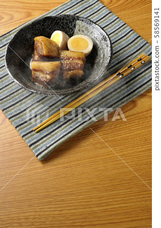 Pork belly boiled 58569141