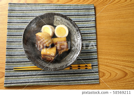 Pork belly boiled 58569211