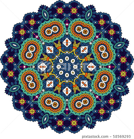Blue and green mandala Blue and green mandala 58569293