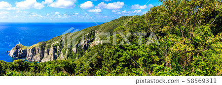 Osezaki Cliff and Osezaki Lighthouse Panorama [Goto City, Nagasaki Prefecture] 58569311