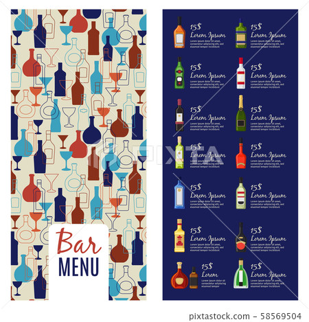 Bar menu template 58569504