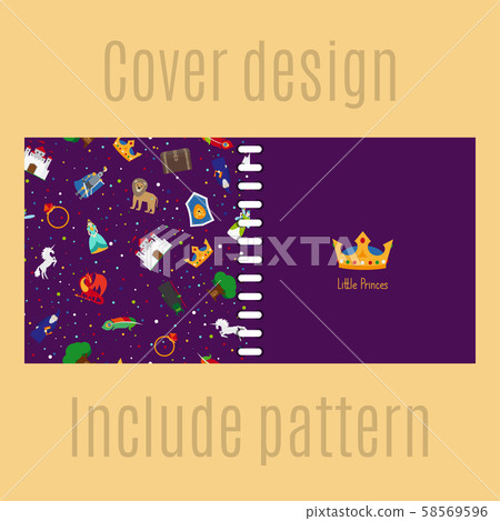 Cover design with princess pattern Cover design with princess pattern 58569596