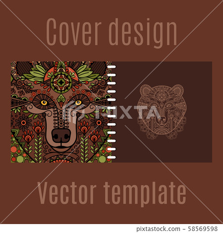 Cover design for print with bear Cover design for print with bear 58569598