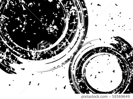 Blurry brush circle black 58569649