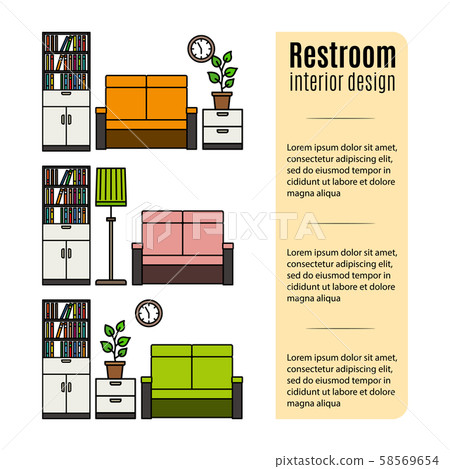 Furniture for restroom infographic 58569654