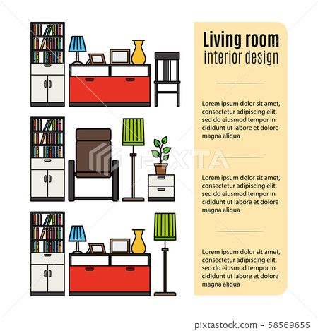Furniture for living room infographic 58569655