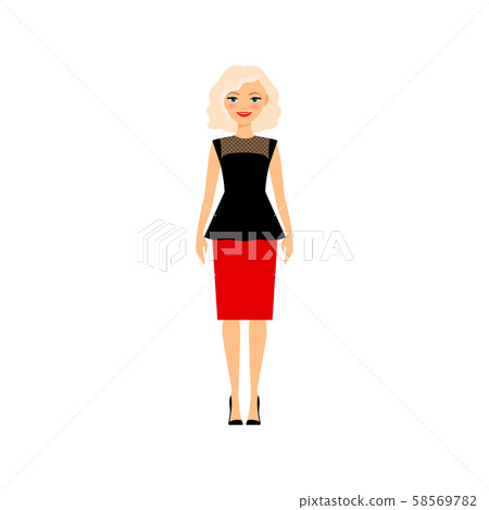 Beautiful blonde woman in office dress Beautiful blonde woman in office dress 58569782