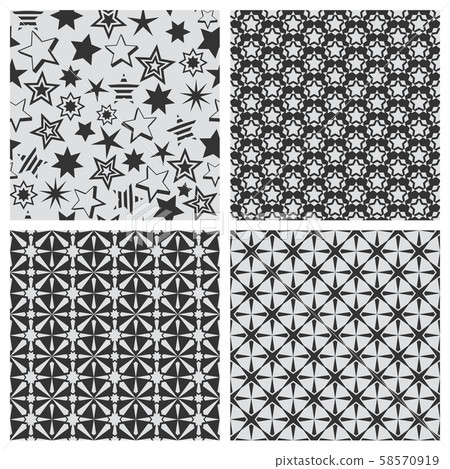 Star abstract seamless pattern texture set 58570919