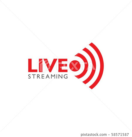 Live stream logo design. Vector illustration-插圖素材[58571587 