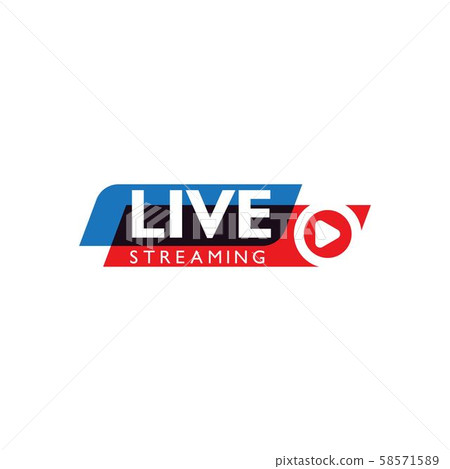 Live stream logo design. Vector illustration Live stream logo design. Vector illustration 58571589
