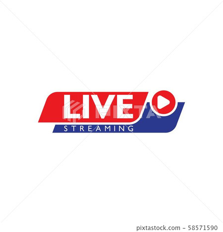 Live stream logo design. Vector illustration 58571590