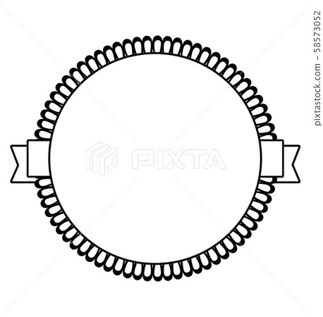 Black label icon with lacy element Black label icon with lacy element 58573052