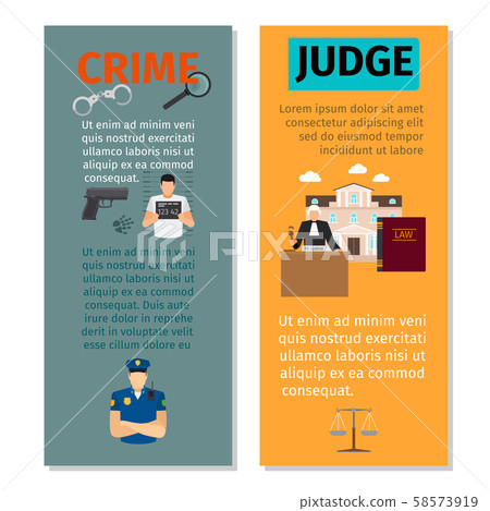 Crime and judge vertical flyers 58573919