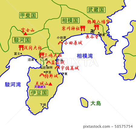 相模國伊豆國家地圖 58575754