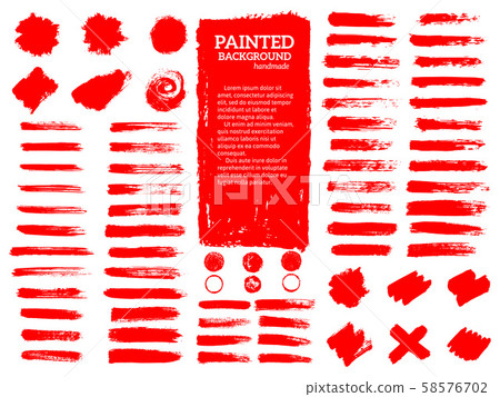 Painted grunge stripes set. 58576702