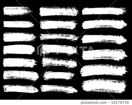 Painted grunge stripes set. Painted grunge stripes set. 58576738