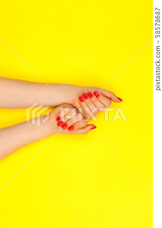 Stylish trendy female manicure. 58578687