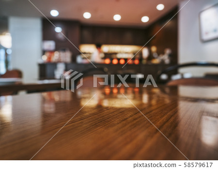 Table top wooden counter Cafe classic style Restaurant Table top wooden counter Cafe classic style Restaurant 58579617