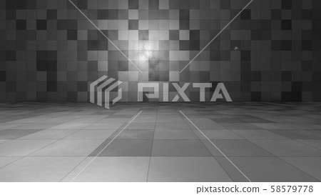 Empty windowless interior. 3D illustration 58579778