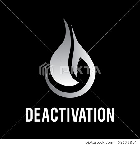 Vector logo, sign of deactivation and inactivity 58579814