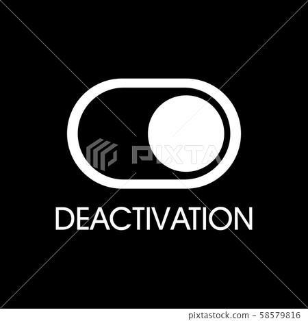 Vector logo, sign of deactivation and inactivity 58579816